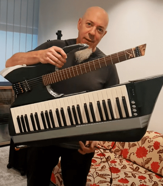 Prototipo de guitarra-teclado de Jordan Ruddess